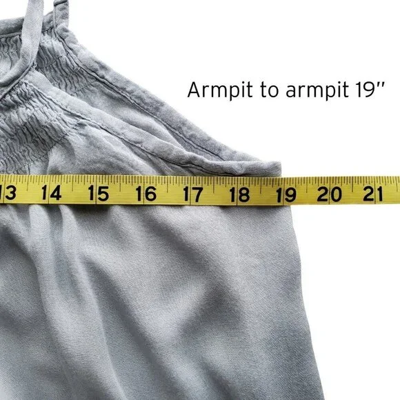 Island Planet Ombre Grey Soft Loose Fitting Dress Spaghetti Straps Size S/M - Picture 13 of 13